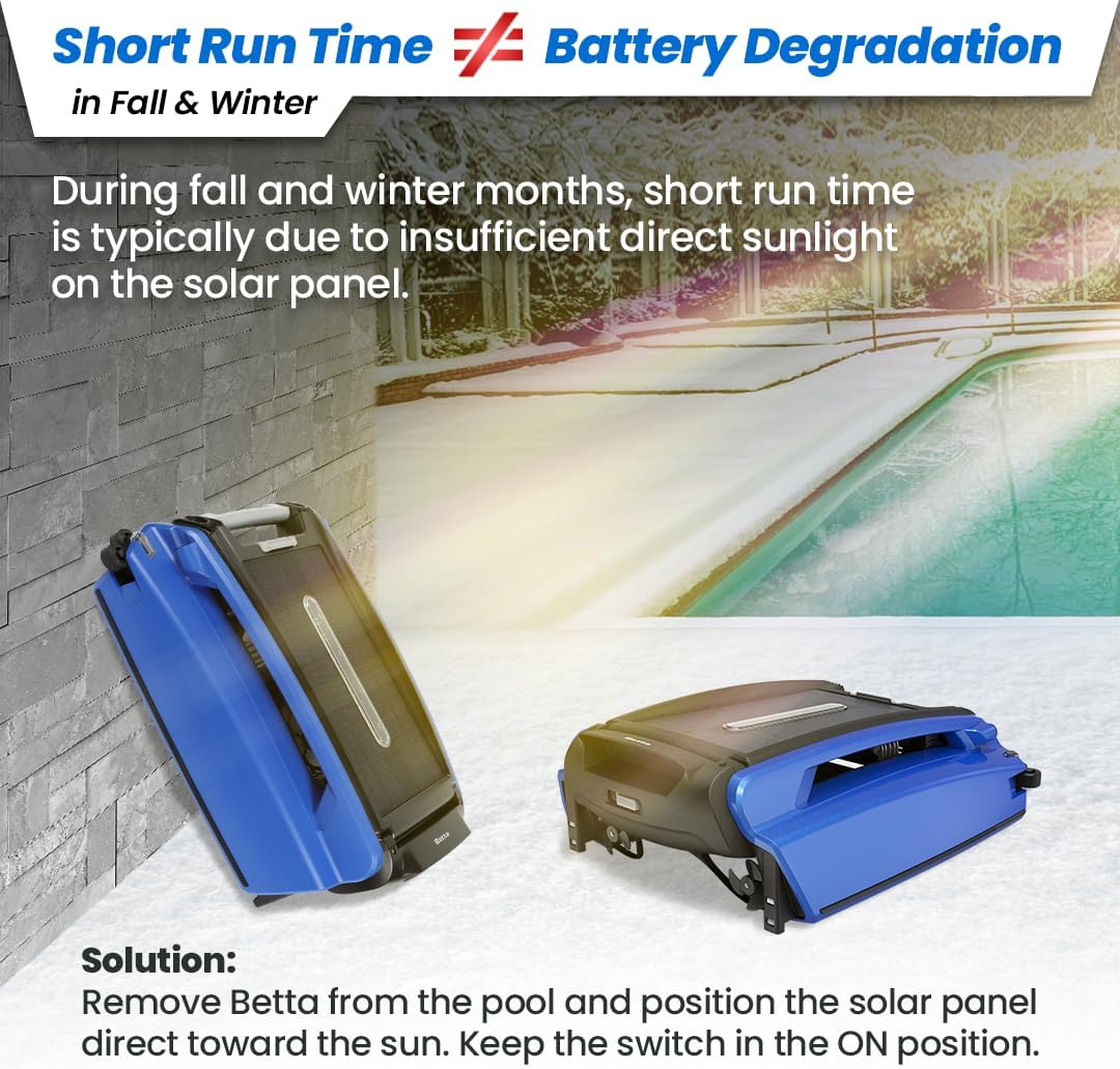 Betta SE Solar Powered Automatic Robotic Pool Surface Skimmer Cleaner